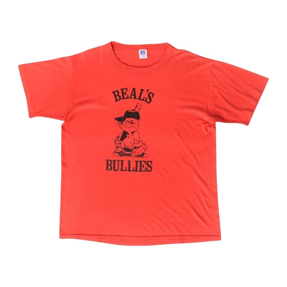 Beal's Bullies 1990 Single Stitch Vintage T Shirt Red M